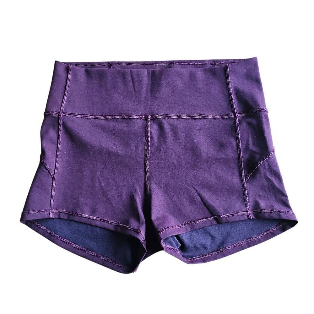 Lululemon womens Sz 8 burgundy in movement shorts